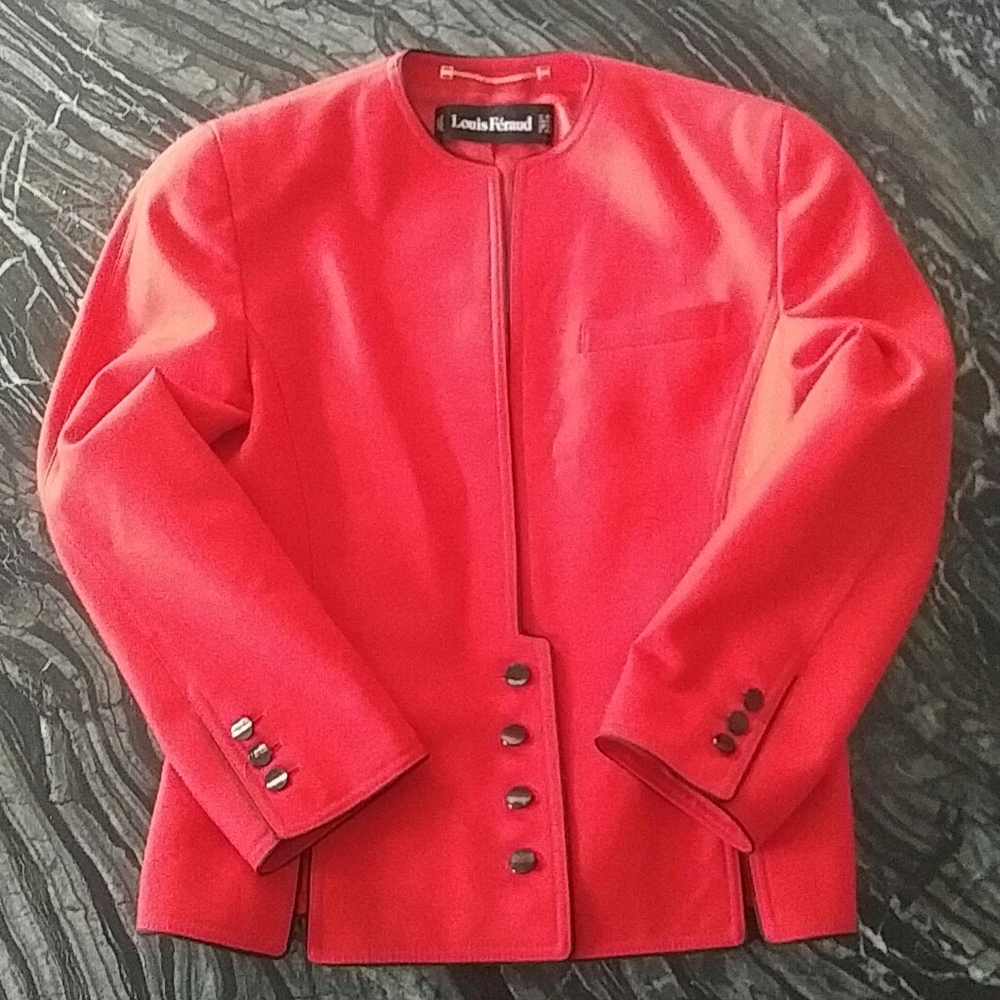 LOUIS FERAUD - Valentino red vintage wool jacket